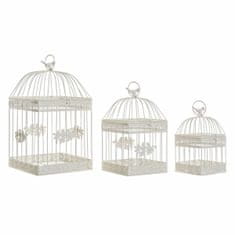 DKD Home Decor Kletka DKD Home Decor Metal White Birds Shabby Chic (23,5 x 23,5 x 40 cm) (3 enote)