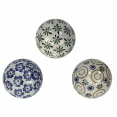 DKD Home Decor Dekorativna figura DKD Home Decor porcelan bele rože (3 kosi) (10 x 10 x 10 cm)