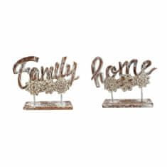 DKD Home Decor Dekorativna figura DKD Home Decor Kovinska smola (2 kosa) (25,5 x 5 x 21,5 cm)