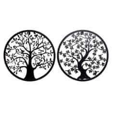 DKD Home Decor Stenska dekoracija DKD Home Decor Tree Metal (2 kosa) (40 x 1 x 40 cm)