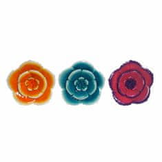 DKD Home Decor Stenska dekoracija DKD Home Decor Flower Metal (3 kosi) (45 x 5 x 45 cm)