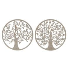 DKD Home Decor Stenska dekoracija DKD Home Decor Tree Golden White Indian Man 60 x 1 x 60 cm (2 enoti)