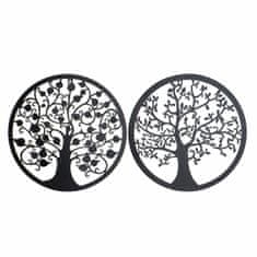 DKD Home Decor Stenska dekoracija DKD Home Decor Tree Metal (2 kosa) (40 x 1 x 40 cm)