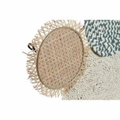 DKD Home Decor Stenska dekoracija DKD Home Decor Linen Rattan Circles (96 x 6 x 60 cm)