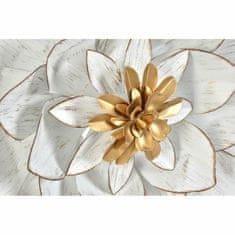 DKD Home Decor Stenska dekoracija DKD Home Decor Golden Metal White (60 x 9 x 60 cm)