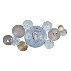 DKD Home Decor Stenska dekoracija DKD Home Decor Beige Metal Celeste Circles (120,7 x 6,4 x 59 cm)