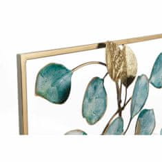 DKD Home Decor Stenska dekoracija DKD Home Decor Golden Metal Turquoise (50 x 4,4 x 50 cm)