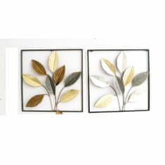 DKD Home Decor Stenska dekoracija DKD Home Decor Zlata kovinska luč bakrena (50 x 3,8 x 50 cm) (2 kosa)