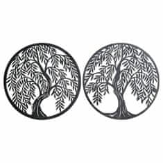 DKD Home Decor Stenska dekoracija DKD Home Decor Tree Metal (2 kosa) (40 x 1 x 40 cm)