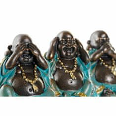 DKD Home Decor Dekorativna figura DKD Home Decor Resin Buddha (3 kosi) (7,5 x 6 x 8 cm)