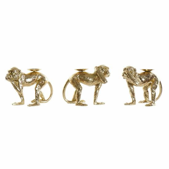 DKD Home Decor Dekorativna figura DKD Home Decor Resin Iron Monkey (3 kosi) (25 x 13,5 x 18,6 cm)