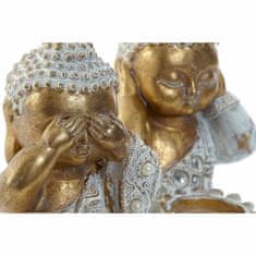 DKD Home Decor Dekorativna figura DKD Home Decor Resin Buddha (3 kosi) (16 x 9 x 10 cm)