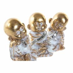 DKD Home Decor Dekorativna figura DKD Home Decor Resin Crystal Monk (3 kosi) (7 x 6 x 10 cm)