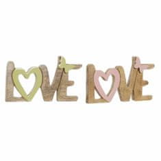 DKD Home Decor Dekorativna figura DKD Home Decor Love Mango wood (30 x 3,5 x 18 cm) (2 kosa)