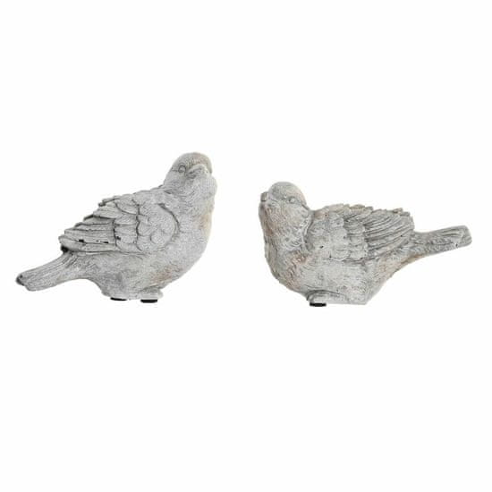 DKD Home Decor Dekorativna figura DKD Home Decor Grey Cement Bird (15 x 7 x 10 cm) (2 enoti)