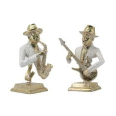 DKD Home Decor Dekorativna figura DKD Home Decor 21,5 x 17 x 36 cm Golden White Music (2 enoti)