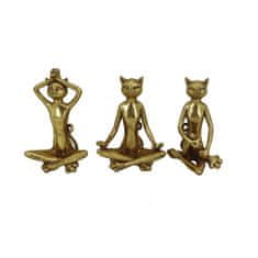 DKD Home Decor Dekorativna figura DKD Home Decor Resin Modern Cat (3 kosi)