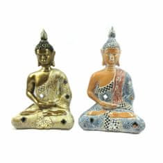 DKD Home Decor Dekorativna figura DKD Home Decor Resin Buddha (2 kosa) (13 x 8,8 x 20,5 cm)