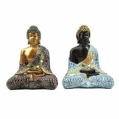 DKD Home Decor Dekorativna figura DKD Home Decor Buda Resin (13 x 7,6 x 17,5 cm) (2 kosa)