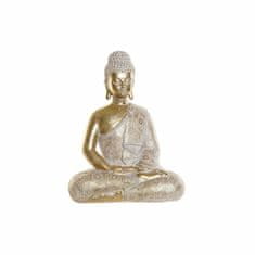 DKD Home Decor Dekorativna figura DKD Home Decor Zlati Buda Bela smola (18,5 x 10,5 x 24 cm)