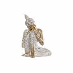 DKD Home Decor Dekorativna figura DKD Home Decor Zlati Buda Bela smola (19 x 14,5 x 26 cm)