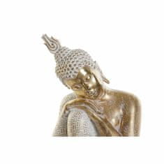 DKD Home Decor Dekorativna figura DKD Home Decor Zlati Buda Bela smola (19 x 14,5 x 26 cm)