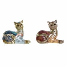 DKD Home Decor Dekorativna figura DKD Home Decor Resin Cat (17 x 8 x 14 cm) (2 kosa)