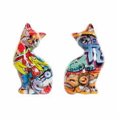 DKD Home Decor Dekorativna figura DKD Home Decor Resin Cat (10 x 7 x 17 cm) (2 kosa)