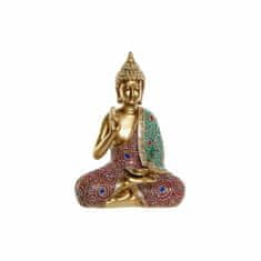 DKD Home Decor Dekorativna figura DKD Home Decor Golden Buddha Resin (17 x 7 x 23 cm)