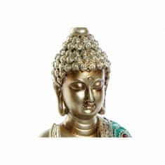 DKD Home Decor Dekorativna figura DKD Home Decor Golden Buddha Resin (17 x 7 x 23 cm)