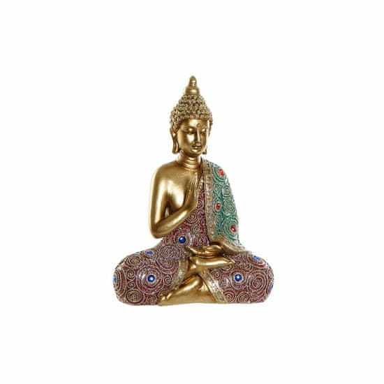 DKD Home Decor Dekorativna figura DKD Home Decor Zlati Buda iz smole (25 x 11 x 34 cm)