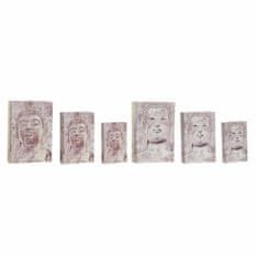 DKD Home Decor Okrasna škatla DKD Home Decor Platno Buda Oriental MDF Wood (21 x 7 x 30,5 cm) (3 kosi) (2 kosa)