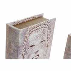 DKD Home Decor Okrasna škatla DKD Home Decor Platno Buda Oriental MDF Wood (21 x 7 x 30,5 cm) (3 kosi) (2 kosa)