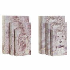 DKD Home Decor Okrasna škatla DKD Home Decor Platno Buda Oriental MDF Wood (21 x 7 x 30,5 cm) (3 kosi) (2 kosa)