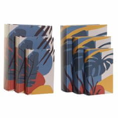 DKD Home Decor Okrasna škatla DKD Home Decor Canvas Tropical MDF Wood (21 x 7 x 30,5 cm) (3 kosi) (2 kosa)