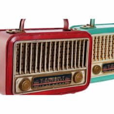 DKD Home Decor Dekorativna slika DKD Home Decor Radio Metal (2 kosa) (19 x 8 x 16 cm)