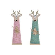 Miramarket Okrasna Figura DKD Home Decor Vianoce Poliester Les Jelen (8.5 x 4.5 x 28.5 cm) (2 pcs)