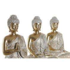 DKD Home Decor Dekorativna slika DKD Home Decor 14,5 x 8,5 x 18 cm Golden Buddha Oriental Stripped (3 kosi)