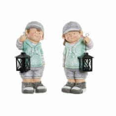 DKD Home Decor Dekorativna slika DKD Home Decor Metal Crystal Fibreglass Boys (2 kosa) (17 x 16 x 40 cm)