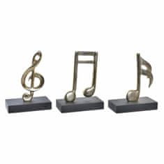 DKD Home Decor Dekorativna figura DKD Home Decor Black Golden MDF Aluminium (12 x 7 x 15 cm) (3 enote)