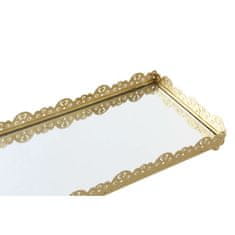 DKD Home Decor Komplet pladnjev DKD Home Decor Mirror Golden Metal Oriental (24 x 14 x 4 cm)