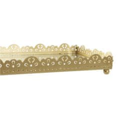 DKD Home Decor Komplet pladnjev DKD Home Decor Mirror Golden Metal Oriental (24 x 14 x 4 cm)