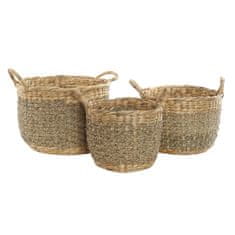 DKD Home Decor Komplet košar DKD Home Decor Fibre (42 x 42 x 37 cm)