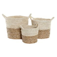 DKD Home Decor Komplet košar DKD Home Decor Fibre (34 x 34 x 30 cm)