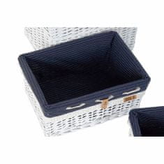 DKD Home Decor Komplet košar DKD Home Decor Poliester Navy wicker (51 x 37 x 56 cm)