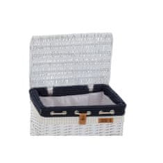 DKD Home Decor Komplet košar DKD Home Decor Poliester Navy wicker (51 x 37 x 56 cm)