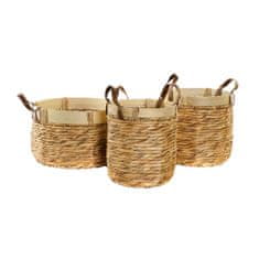 DKD Home Decor Košara komplet DKD Home Decor Bamboo Tropical 40 x 40 x 24 cm