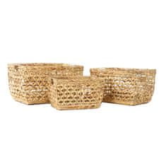 DKD Home Decor Komplet košar DKD Home Decor Rushes (48 x 35 x 28 cm) (3 kosi)