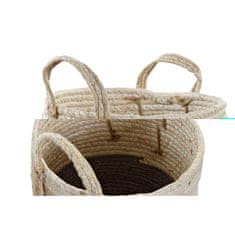 DKD Home Decor Komplet košar DKD Home Decor Rope Natural Fibre (30 x 30 x 26 cm)