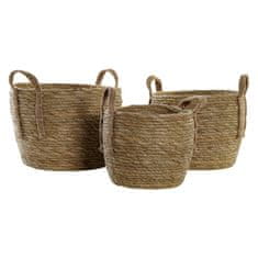 DKD Home Decor Košarica komplet DKD Home Decor Rope Juta (35 x 35 x 26 cm)